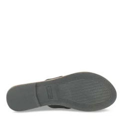 Tongs Entredoigt NOIR Femme Motif Fleuri A Enfiler