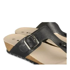 Tongs Entredoigt NOIR Femme Motif Uni A Enfiler