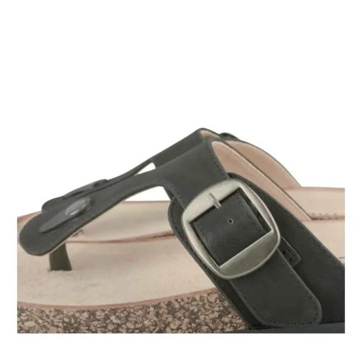 Tongs Entredoigt NOIR Femme Motif Uni A Enfiler