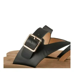 Tongs Entredoigt NOIR Femme Motif Uni A Enfiler