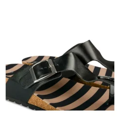Tongs Entredoigt NOIR Femme Motif Uni A Enfiler