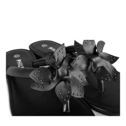 Tongs Entredoigt NOIR Femme Motif Uni A Enfiler