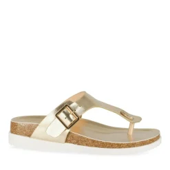 Tongs Entredoigt OR Femme Motif Vernis A Enfiler