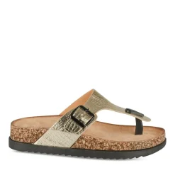 Tongs Entredoigt OR Femme Motif Vernis A Enfiler