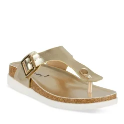 Tongs Entredoigt OR Femme Motif Vernis A Enfiler