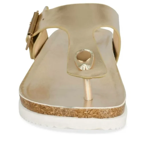 Tongs Entredoigt OR Femme Motif Vernis A Enfiler