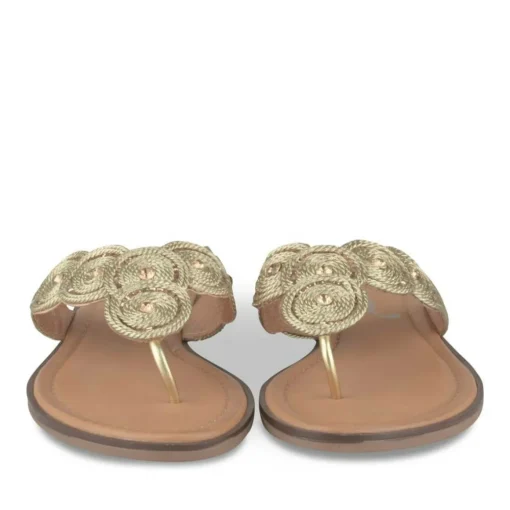 Tongs Entredoigt OR Femme Motif Perle A Enfiler