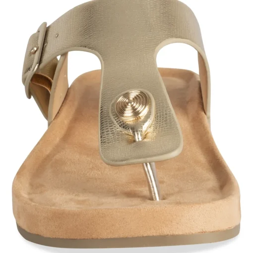 Tongs Entredoigt OR Femme Motif Uni A Enfiler