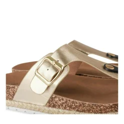 Tongs Entredoigt OR Femme Motif Uni A Enfiler