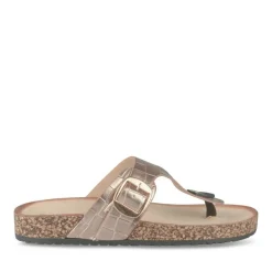 Tongs Entredoigt ROSE Femme Motif Uni A Enfiler
