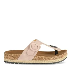 Tongs Entredoigt ROSE Femme Motif Uni A Enfiler