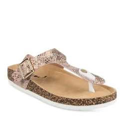 Tongs Entredoigt ROSE Femme Motif Uni A Enfiler