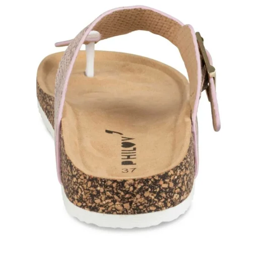 Tongs Entredoigt ROSE Femme Motif Uni A Enfiler