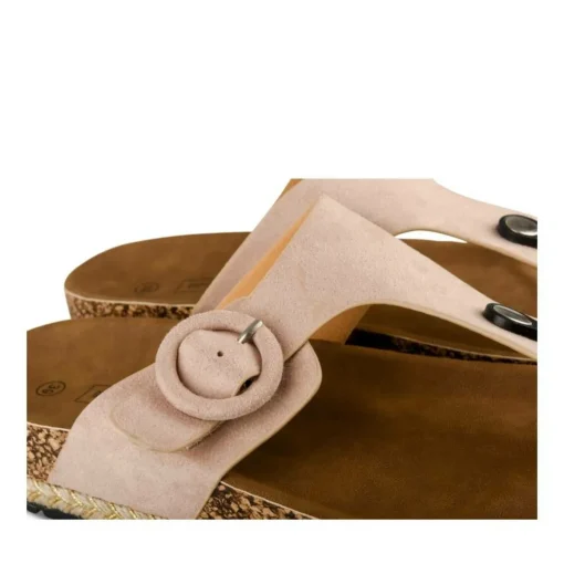Tongs Entredoigt ROSE Femme Motif Uni A Enfiler