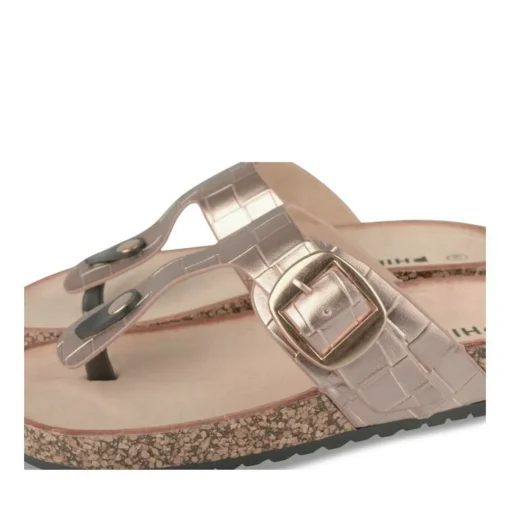 Tongs Entredoigt ROSE Femme Motif Uni A Enfiler
