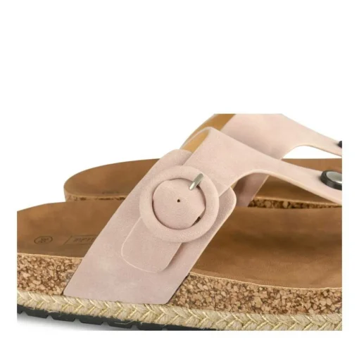 Tongs Entredoigt ROSE Femme Motif Uni A Enfiler