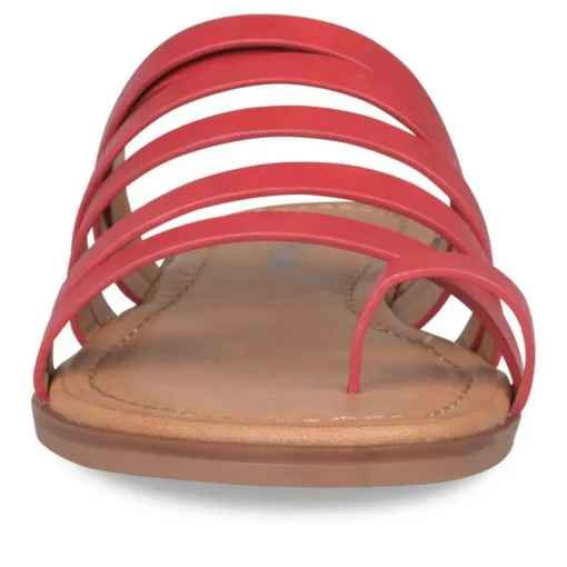 Tongs Entredoigt ROUGE Femme A Enfiler