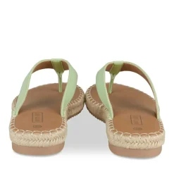 Tongs Entredoigt VERT Femme Motif Uni A Enfiler