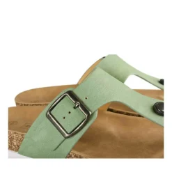 Tongs Entredoigt VERT Femme Motif Uni A Enfiler