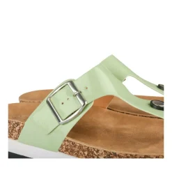 Tongs Entredoigt VERT Femme Motif Uni A Enfiler