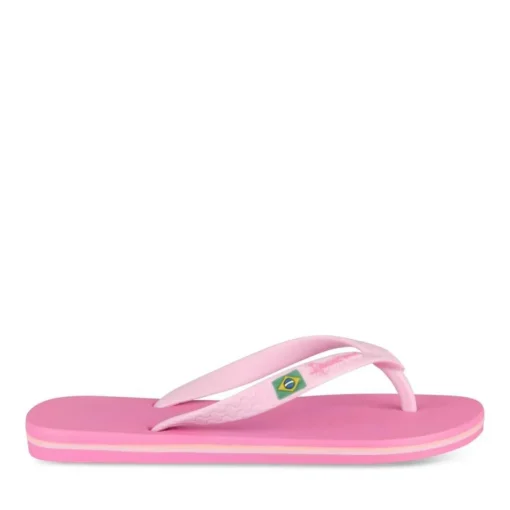 Tongs FUSCHIA Femme Motif Uni A Enfiler