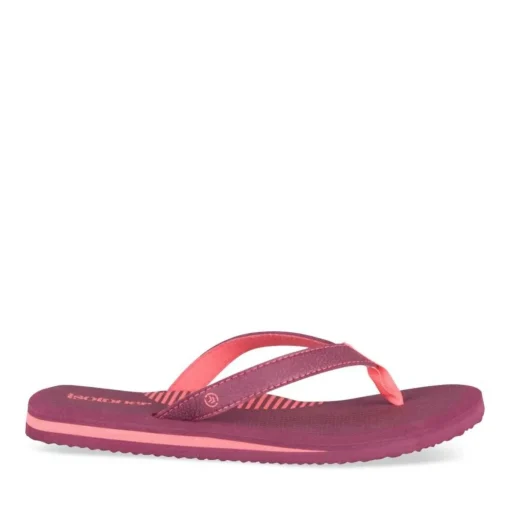 Tongs FUSCHIA Femme Motif Uni A Enfiler