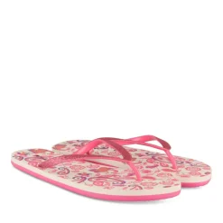 Tongs FUSCHIA Femme Motif Uni A Enfiler