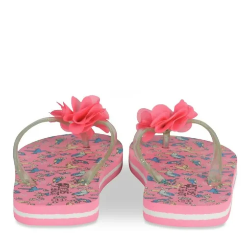 Tongs FUSCHIA Fille Motif Animal A Enfiler