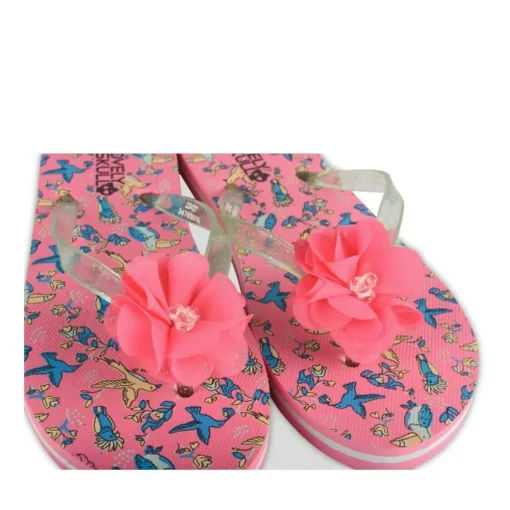 Tongs FUSCHIA Fille Motif Animal A Enfiler