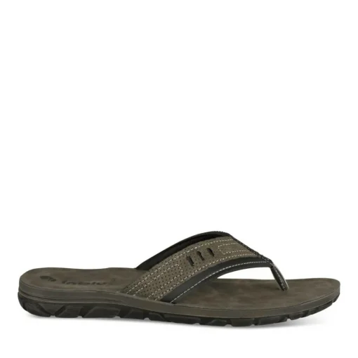 Tongs GRIS Homme Motif Uni A Enfiler