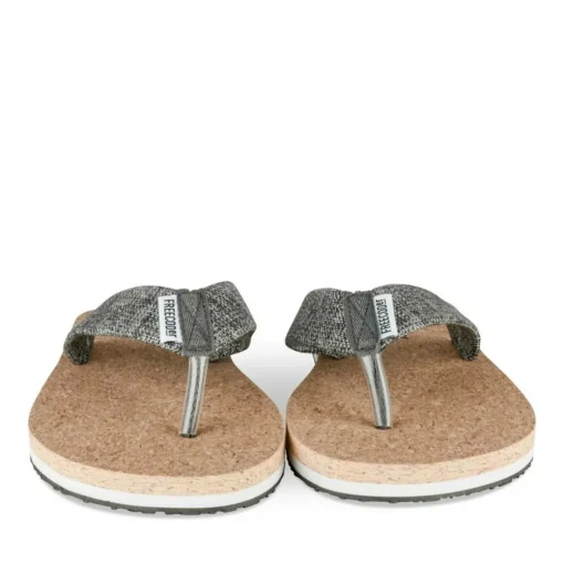 Tongs GRIS Homme Motif Uni A Enfiler