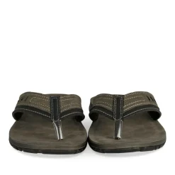 Tongs GRIS Homme Motif Uni A Enfiler