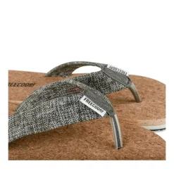 Tongs GRIS Homme Motif Uni A Enfiler