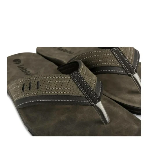 Tongs GRIS Homme Motif Uni A Enfiler