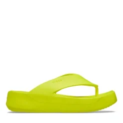 Tongs JAUNE Femme Motif Uni A Enfiler