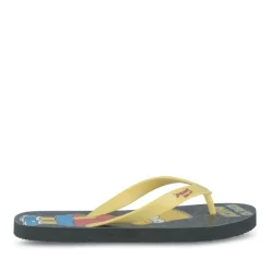 Tongs JAUNE Garçon Motif Uni A Enfiler