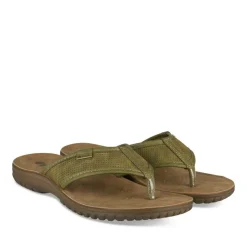 Tongs KAKI Homme Motif Uni A Enfiler