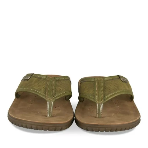 Tongs KAKI Homme Motif Uni A Enfiler