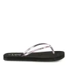 Tongs LILAS Femme Motif Uni A Enfiler