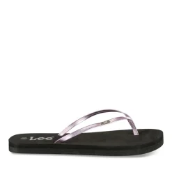 Tongs LILAS Femme Motif Uni A Enfiler