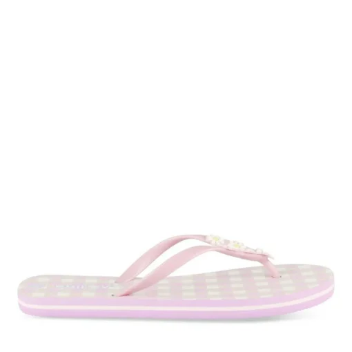 Tongs LILAS Femme Motif Uni A Enfiler