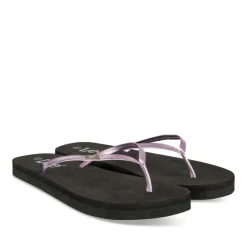 Tongs LILAS Femme Motif Uni A Enfiler