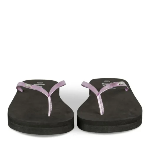 Tongs LILAS Femme Motif Uni A Enfiler