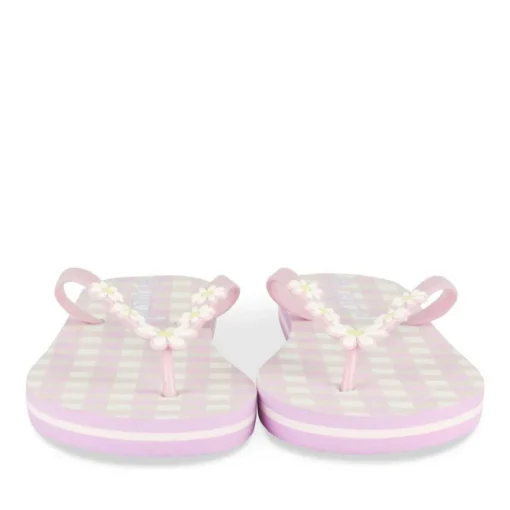 Tongs LILAS Femme Motif Uni A Enfiler