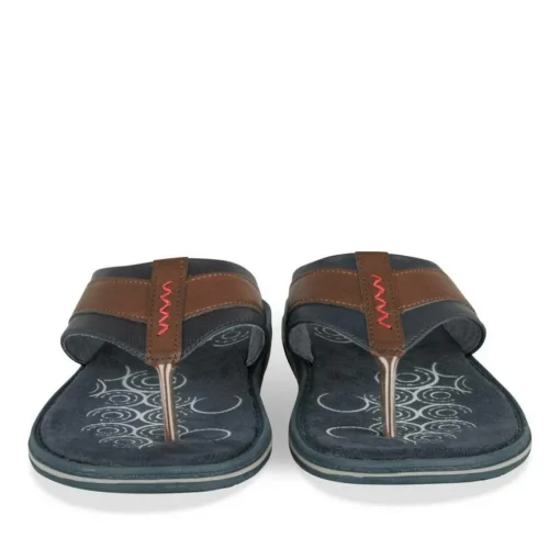 Tongs MARINE Homme Motif Uni A Enfiler