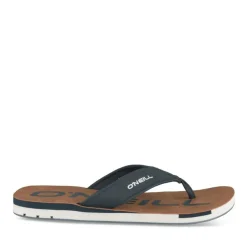 Tongs MARRON Homme Motif Uni A Enfiler