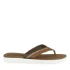 Tongs MARRON Homme Motif Uni A Enfiler