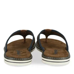 Tongs MARRON Homme Motif Uni A Enfiler