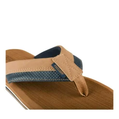 Tongs MARRON Homme Motif Uni A Enfiler