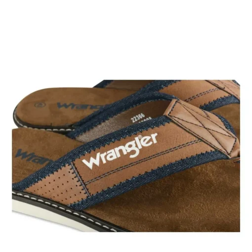 Tongs MARRON Homme Motif Uni A Enfiler